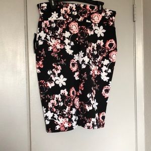 Floral Pencil skirt